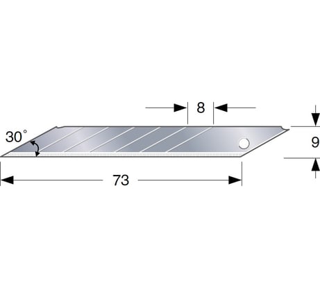 Лезвия сменные 30 Acute Angle Blade (9 мм; 10 шт.) Tajima LB39H/B1