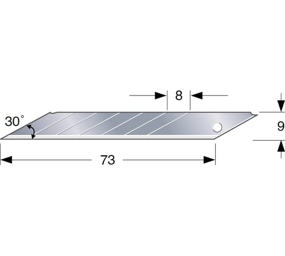 Лезвия сменные 30 Acute Angle Blade (9 мм; 10 шт.) Tajima LB39H/B1