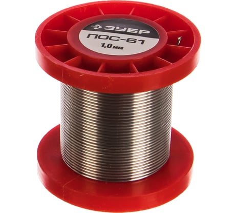 Припой ПОС 61 (1 мм; 50 г; проволока) Зубр 55450-050-10