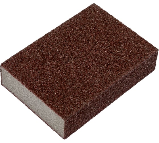 Губка абразивная шлифовальная, мягкая, 100x70x25 мм, P100 ТУНДРА 7291461