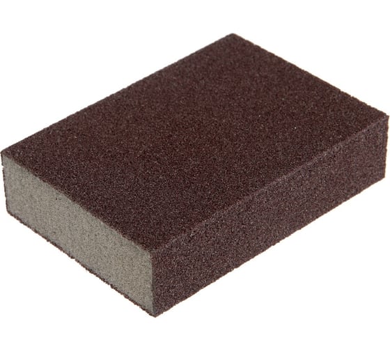 Губка абразивная шлифовальная твердая, 100x70x25 мм, P100 ТУНДРА 7291466