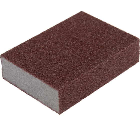 Губка абразивная шлифовальная мягкая 100x70x25 мм, P120 ТУНДРА 7291462