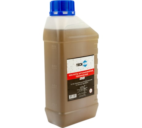 Кислота ортофосфорная техническая 1 л, 72-75%, класс А TECHHIM TH-KIOR-T-75-1000