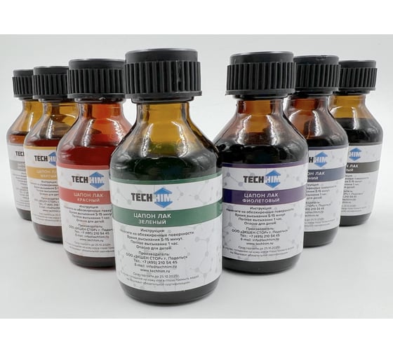 Цапон лак красный 30 мл, стекло TECHHIM TH-TSAP-RD-30
