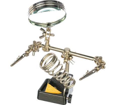 Держатель третья рука с лупой х2.5 ZD-10G REXANT 12-0252