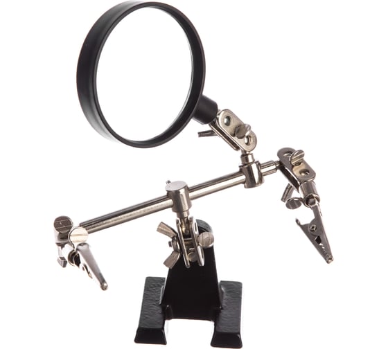 Держатель третья рука с лупой х2.5 HT-390 (ZD-10R) REXANT 12-0251-4 ...