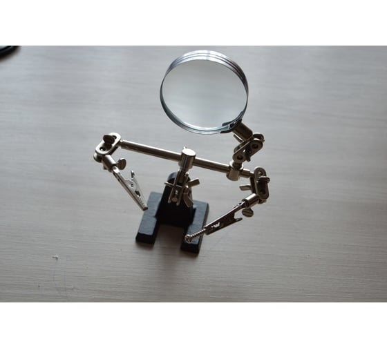 Держатель третья рука с лупой х2.5 HT-390 (ZD-10R) REXANT 12-0251-4 ...