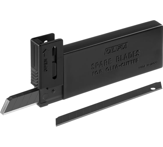 Сегментированные лезвия OLFA Excel Black 9х80х0.38 мм, 13 сегментов, 10 шт OL-ABB-10B