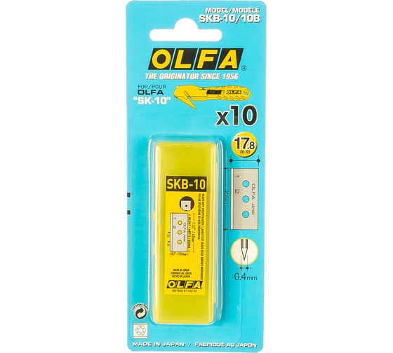 Лезвие специальное 10 шт. для OL-SK-10 17,8 мм OLFA OL-SKB-10/10B