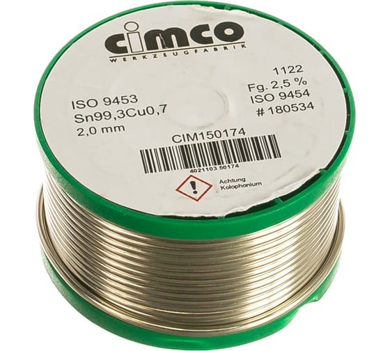 Припой бессвинцовый мягкий (2 мм;250 гр) CIMCO 15 0174
