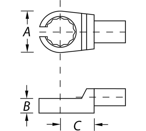 Насадка накидная N312-11 (11 мм; 9х12 мм; разрезная) NORGAU 051111511