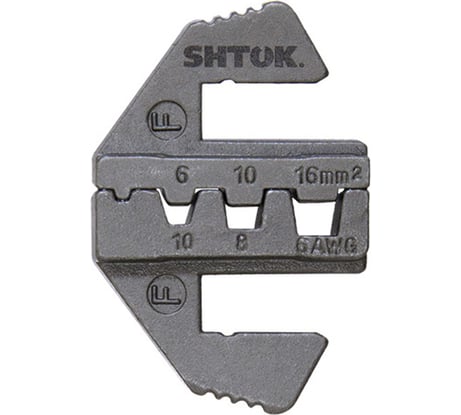 Матрица сменная для опрессовки двойных неизолированных втулочных наконечников, трапеция, 6.0/10.0/16.0, Тип F SHTOK 03502-08