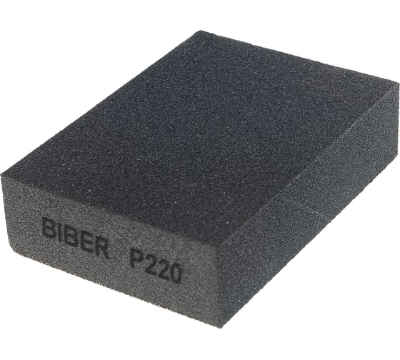 Губка шлифовальная 4-сторонняя (Р220, 100х70х25 мм) Biber 70677 тов-149934