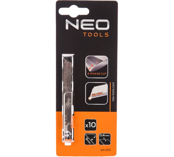 Лезвия сменные отламывающиеся (10 шт; 9 мм) NEO Tools 64-210