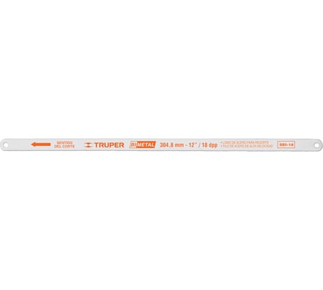 Полотна для ножовки по металлу (Bi-Metal, 300 мм, 18 TPI) Truper SBI-18/2 19699
