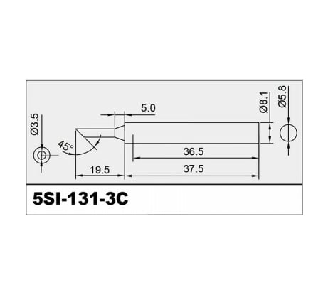 Жало скошенный цилиндр 3.5 мм для паяльника SI-131B ProsKit 5SI-131-3C 00306787