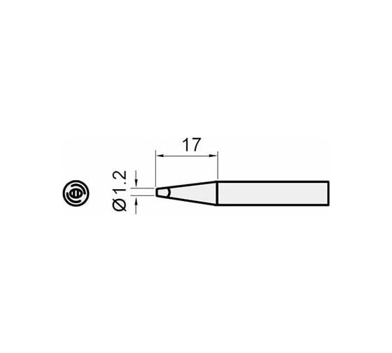 Жало клиновидное 1.2 мм для паяльных станций Pro'sKit 5SI-216N-1.2D 00370474