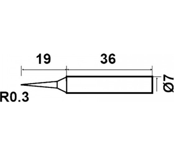 Жало конус 0.3 мм для паяльников 6PK-976NB, 6PK-976ESD-NB ProsKit 5PK-976N-B1 00247415 1