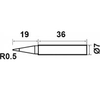 Жало конус 0.5 мм для паяльников 6PK-976NB, 6PK-976ESD-NB ProsKit 5PK-976N-B2 00247416