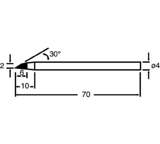 Жало конус со срезом 2 мм для паяльников 8PK-S118B, 8PK-S120NB-30, 10 шт. Pro'sKit SI-S120T-4BC 00160579