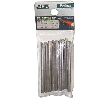 Жало цилиндр со срезом 5 мм для паяльника 8PK-S120-30W (40W) ProsKit SI-S120T-5C 00275274 С00039811