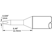Картридж-наконечник (1.0х12.4 мм; клин удлиненный) для СV/MX METCAL CVC-5CH0010A