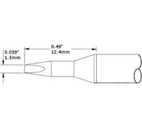 Картридж-наконечник (1.5х12.4 мм; клин удлиненный) для СV/MX METCAL CVC-8CH0015A