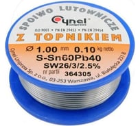 Припой для пайки Sn60Pb40 1.0 мм, 100 г TOYA 76810