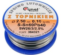 Припой для пайки Sn60Pb40 2.5 мм, 100 г TOYA 76822