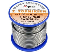 Припой для пайки Sn60Pb40 2.5 мм, 250 г TOYA 76823