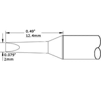 Картридж-наконечник (2.0х12.4 мм; клин удлиненный) для СV/MX METCAL CVC-6CH0020A