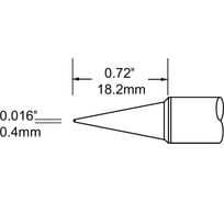Наконечник (0.4х18.2 мм; конус удлиненный) для PS900 METCAL SCV-CN05A