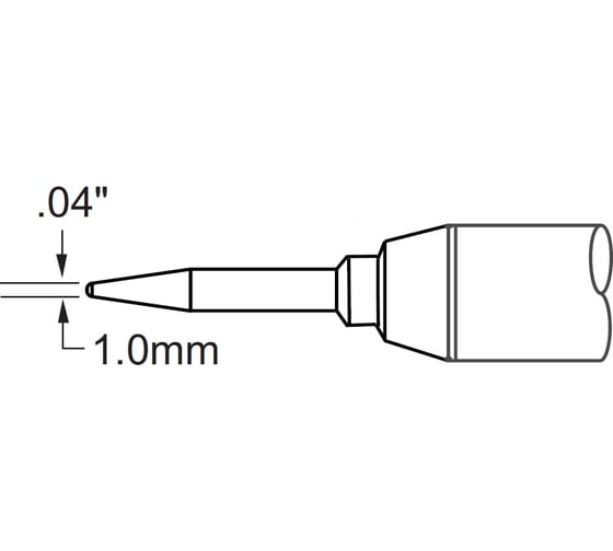 Наконечник (1.0х13.7 мм; конус удлиненный) для PS900 METCAL STV-CNL10AR 1