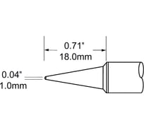 Наконечник (1.0х18 мм; конус удлиненный) для PS900 METCAL SFV-CNL10A