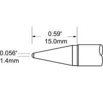 Наконечник (1.4х15 мм; конус удлиненный) для PS900 METCAL SFV-CNL14