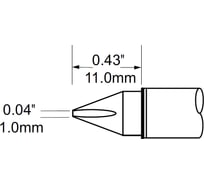 Наконечник клин (1.0х11 мм) для PS900 METCAL SCV-CH10
