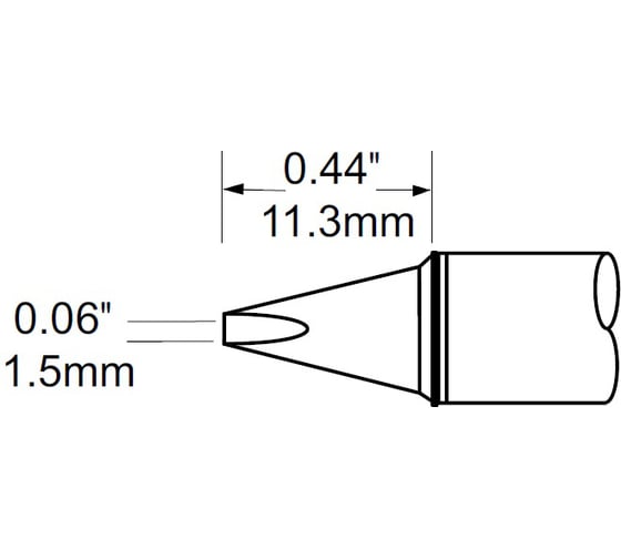 Наконечник клин (1.5х11.3 мм) для PS900 METCAL SCV-CH15A 1