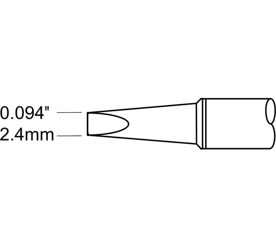 Наконечник клин удлиненный (2.4х18.3 мм) для PS900 METCAL SCV-CH24A 1