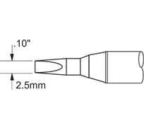 Наконечник клин удлиненный (2.5х18.3 мм) для PS900 METCAL SCV-CH25AR