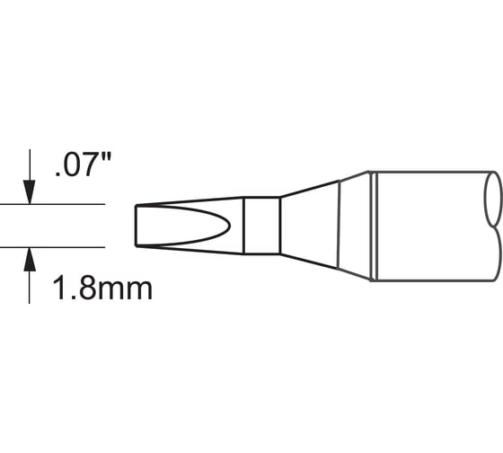 Наконечник клин удлиненный (1.8х13.4 мм) для PS900 METCAL SCV-CH18AR 1