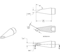 Наконечник (1.5х11.6 мм; вогнутая миниволна) для MFR-H1 METCAL STP-WV15