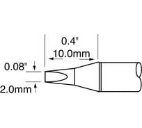 Наконечник (2х10 мм; клин) для MFR-H1 METCAL SCP-CH20