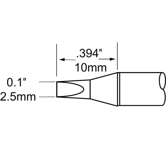 Наконечник (2.5х10 мм; клин) для MFR-H1 METCAL SCP-CH25 1
