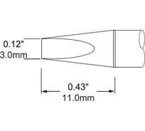 Наконечник (3х11 мм; клин) для MFR-H1 METCAL STP-CH30