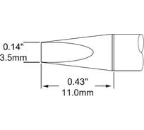 Наконечник (3.5х11 мм; клин) для MFR-H1 METCAL SFP-CH35
