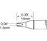 Наконечник (1.5х10 мм; клин 30°) для MFR-H1 METCAL SCP-CH15 1