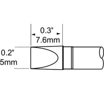 Наконечник (5х7.6 мм; клин) для MFR-H1 METCAL SCP-CH50