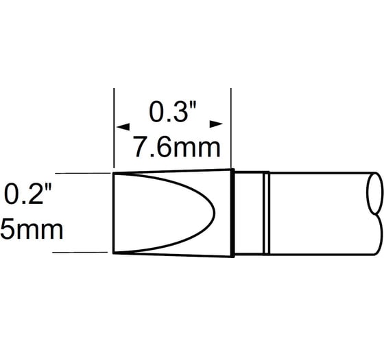 Наконечник (5х7.6 мм; клин) для MFR-H1 METCAL SCP-CH50 1