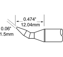 Наконечник (1.5х12.04 мм; клин изогнутный) METCAL STP-CHB15