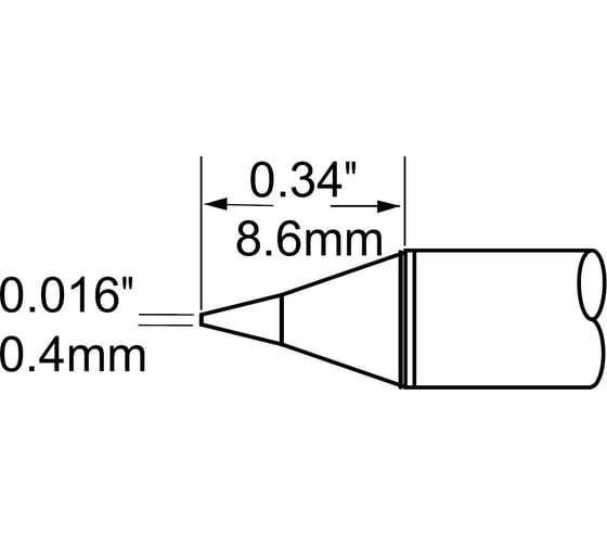 Наконечник (0.4х8.6 мм; конус) для MFR-H1 METCAL SFP-CN04